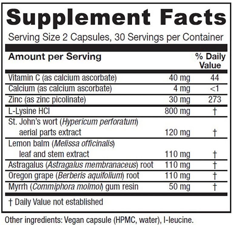 Lysine Extra (60 veg caps) - Vitanica