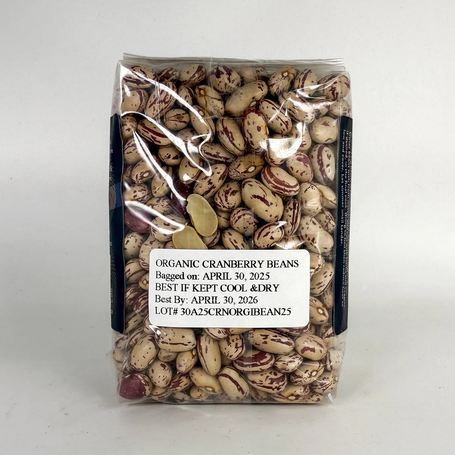 Maine Grains Organic Cranberry Beans (1 lb)