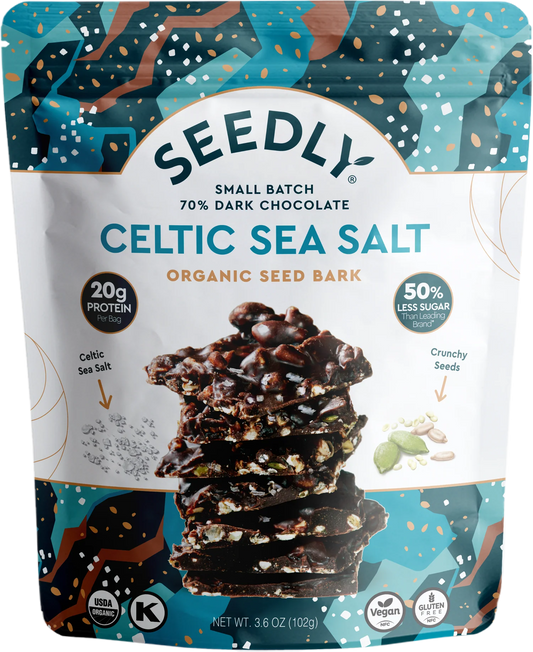 Dark Chocolate Seed Bark, Celtic Sea Salt - Organic