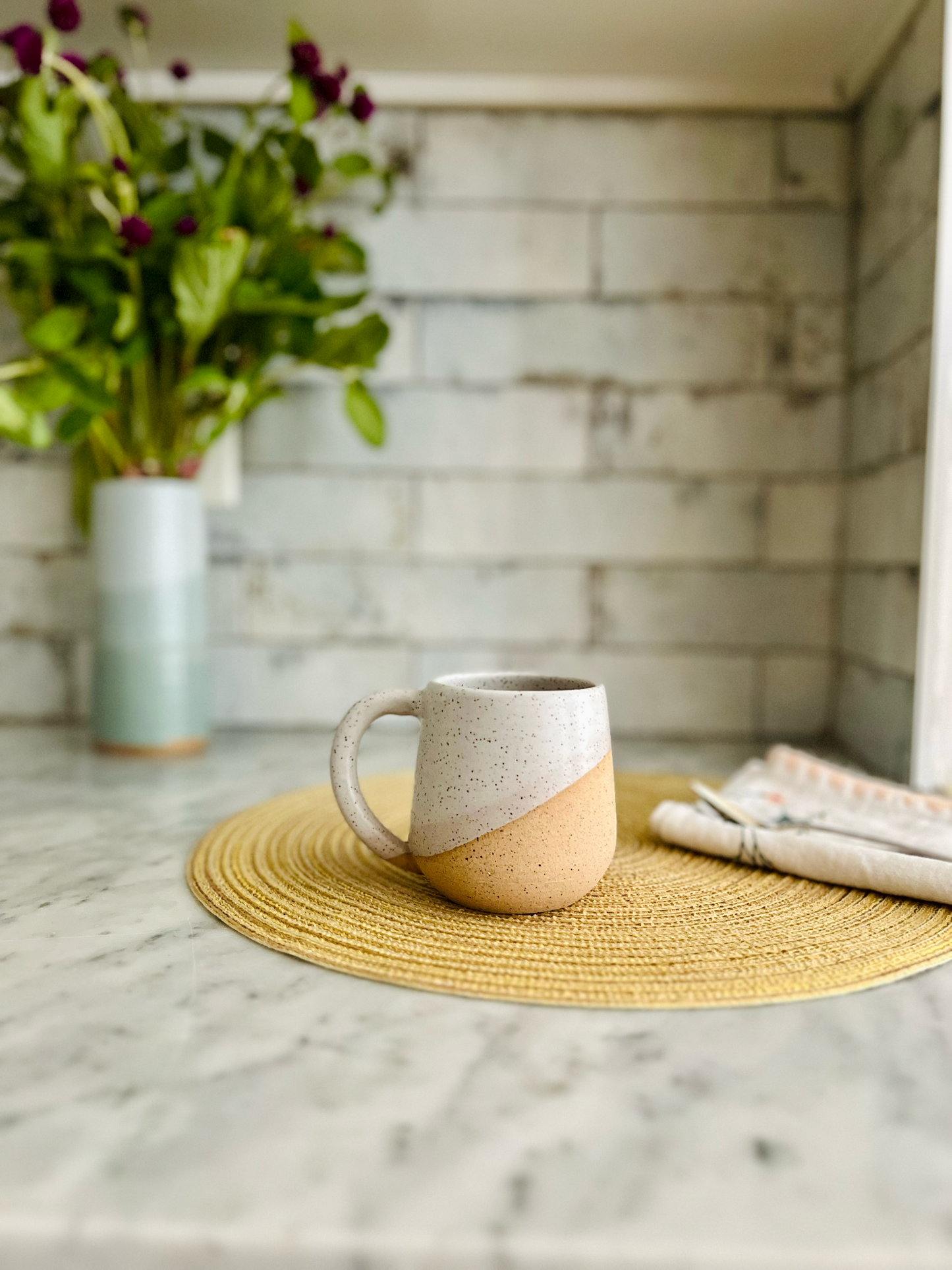 Ceramic Round-Bottom Coffee Mug - 12 ounce