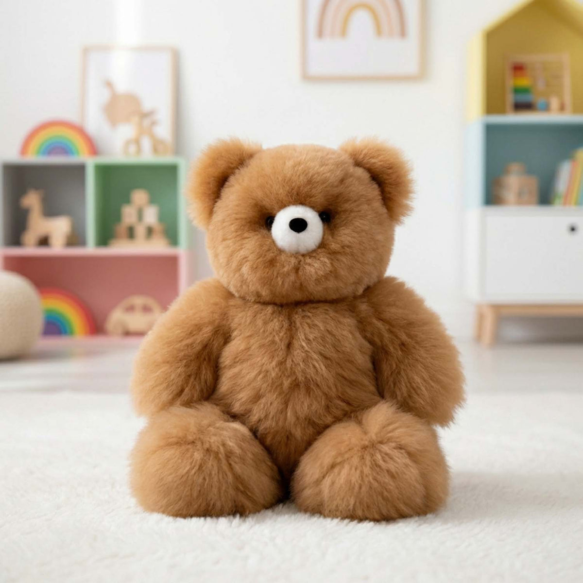 Shupaca Alpaca - 15" Alpaca Stuffed Animal - Bear: Caramel