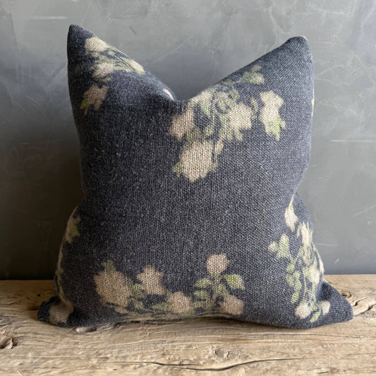bloom home inc - Wabi Sabi French Linen Roses Accent Pillow: 26" x 26"