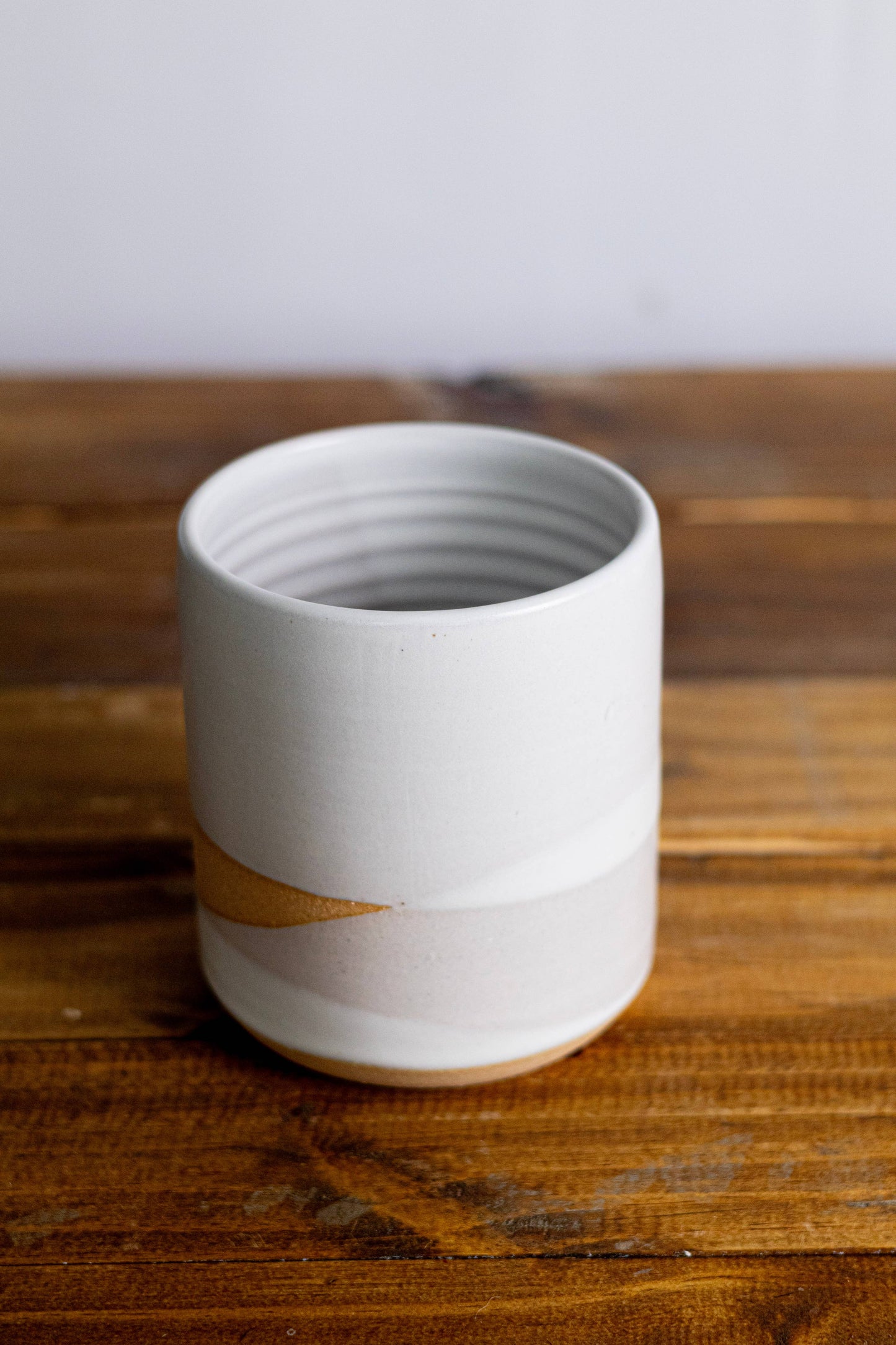Handmade Criss-Cross Utensil Holder – Ceramic Crock