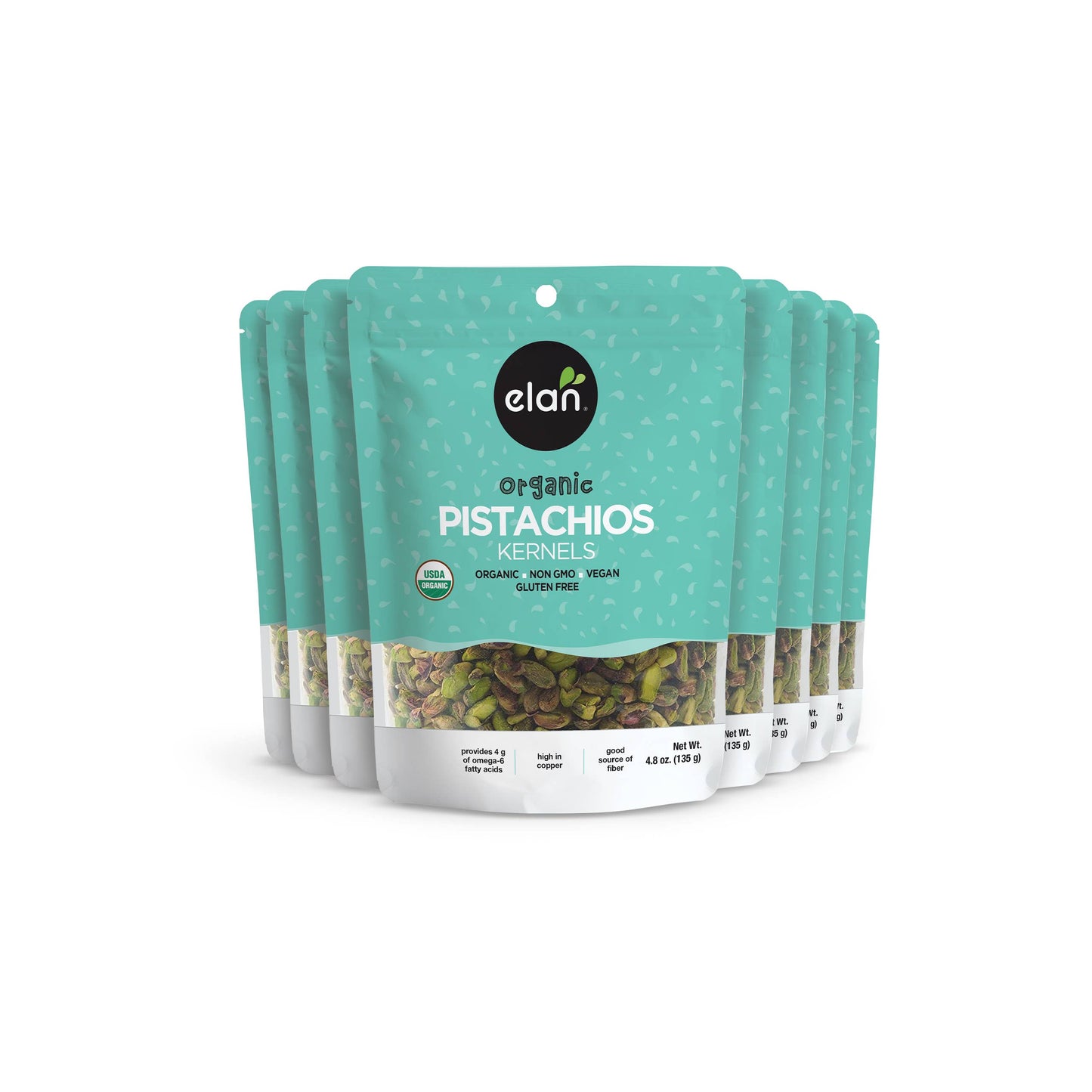 Elan - Elan Organic Raw Pistachios, Nuts, Healthy Snacks (5 oz)