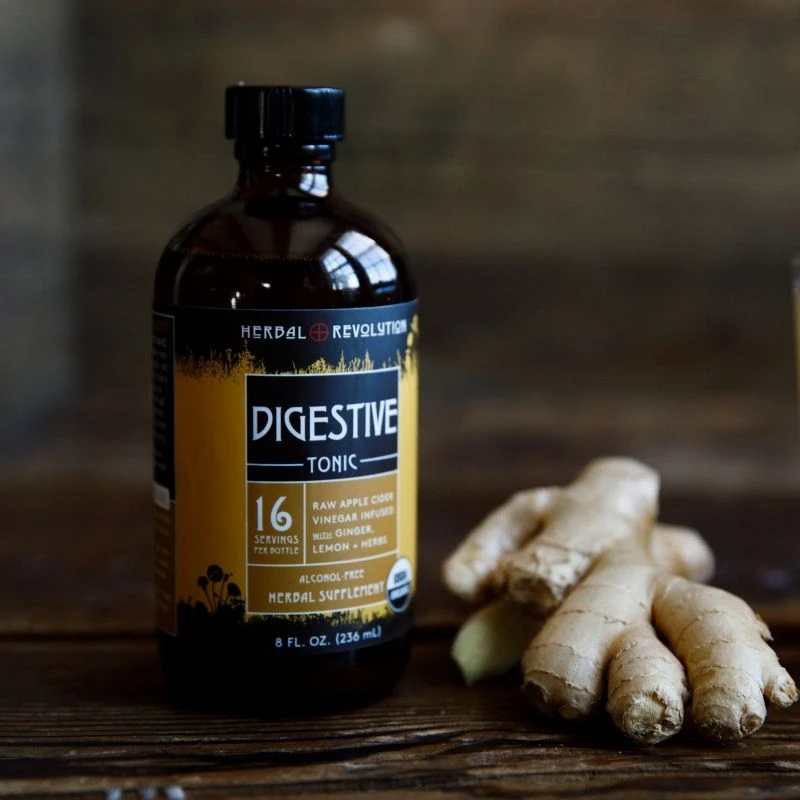 Digestive Tonic - Raw ACV w/Mother, Digestive + Detox Support (8 fl oz)