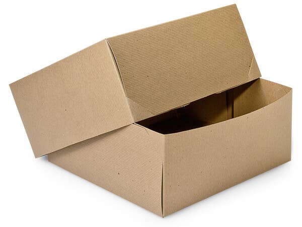 Nashville Wraps - Recycled Brown Kraft Gift Boxes: 50 Pack / 9x9x5"