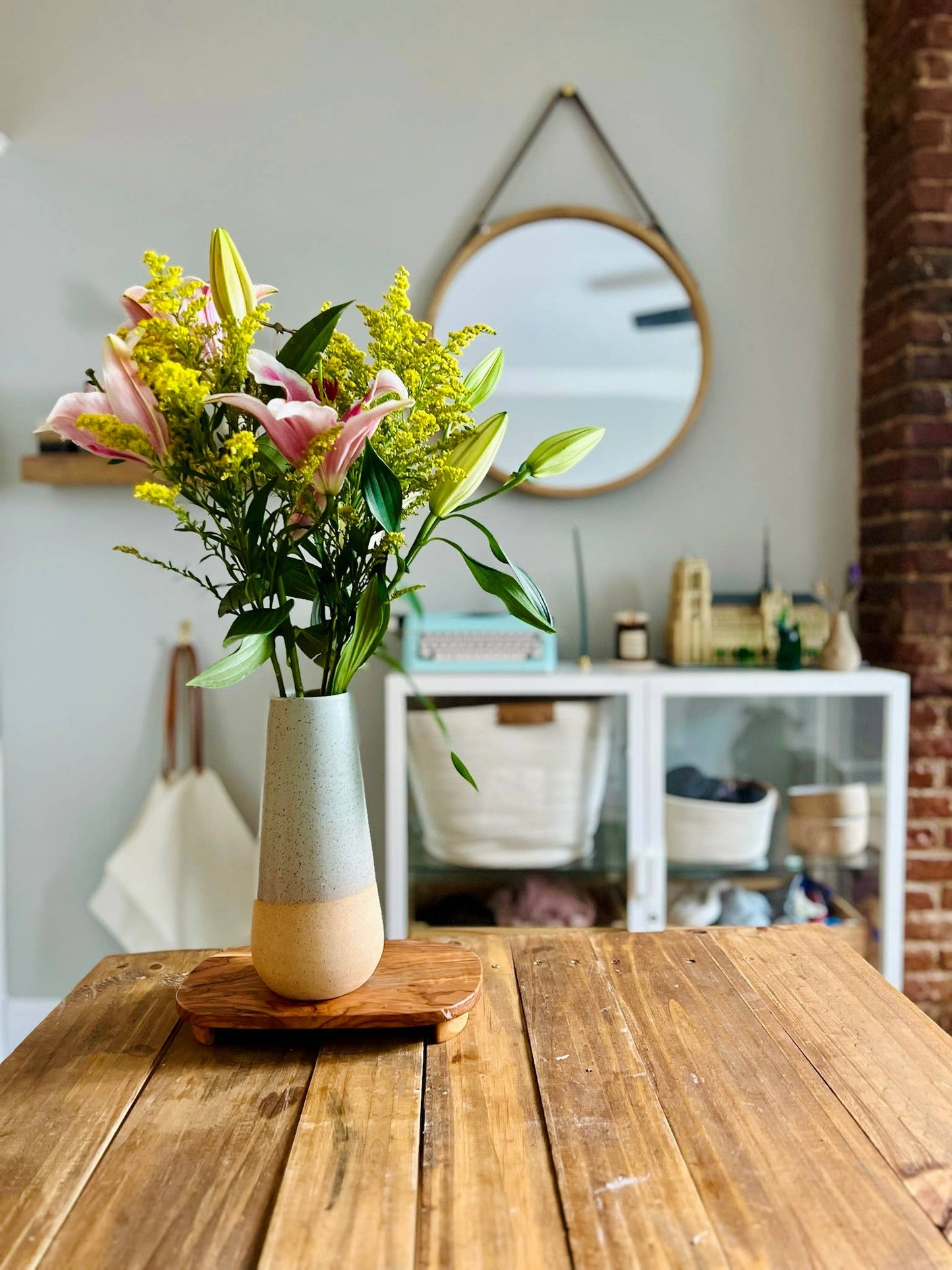 Handmade ceramic Round Bottom vases
