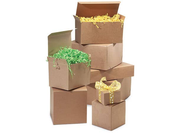 Nashville Wraps - Recycled Brown Kraft Gift Boxes: 50 Pack / 9x9x5"