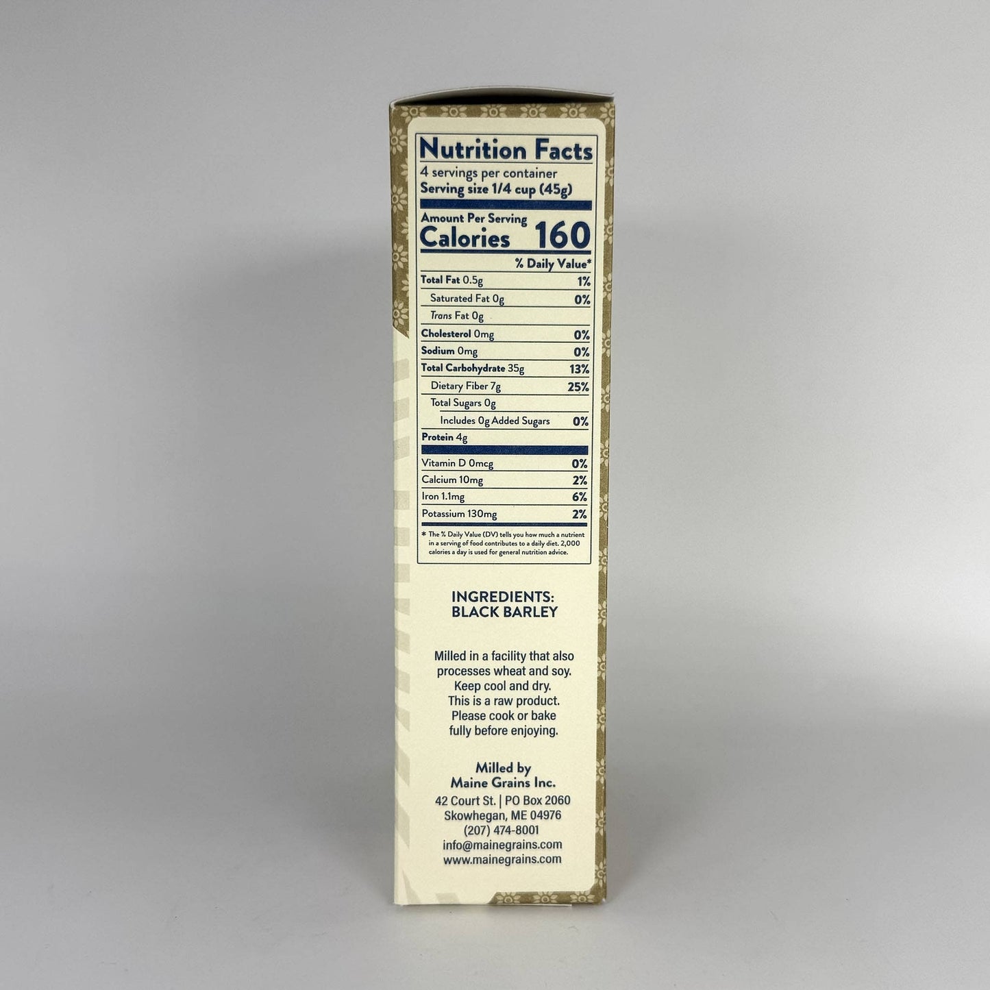 Maine Grains Black Nile Barley (180 g)