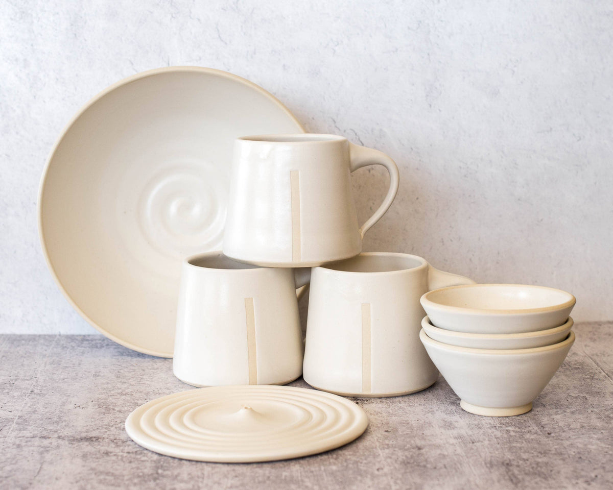 Handmade Ceramic Mug in Satin White