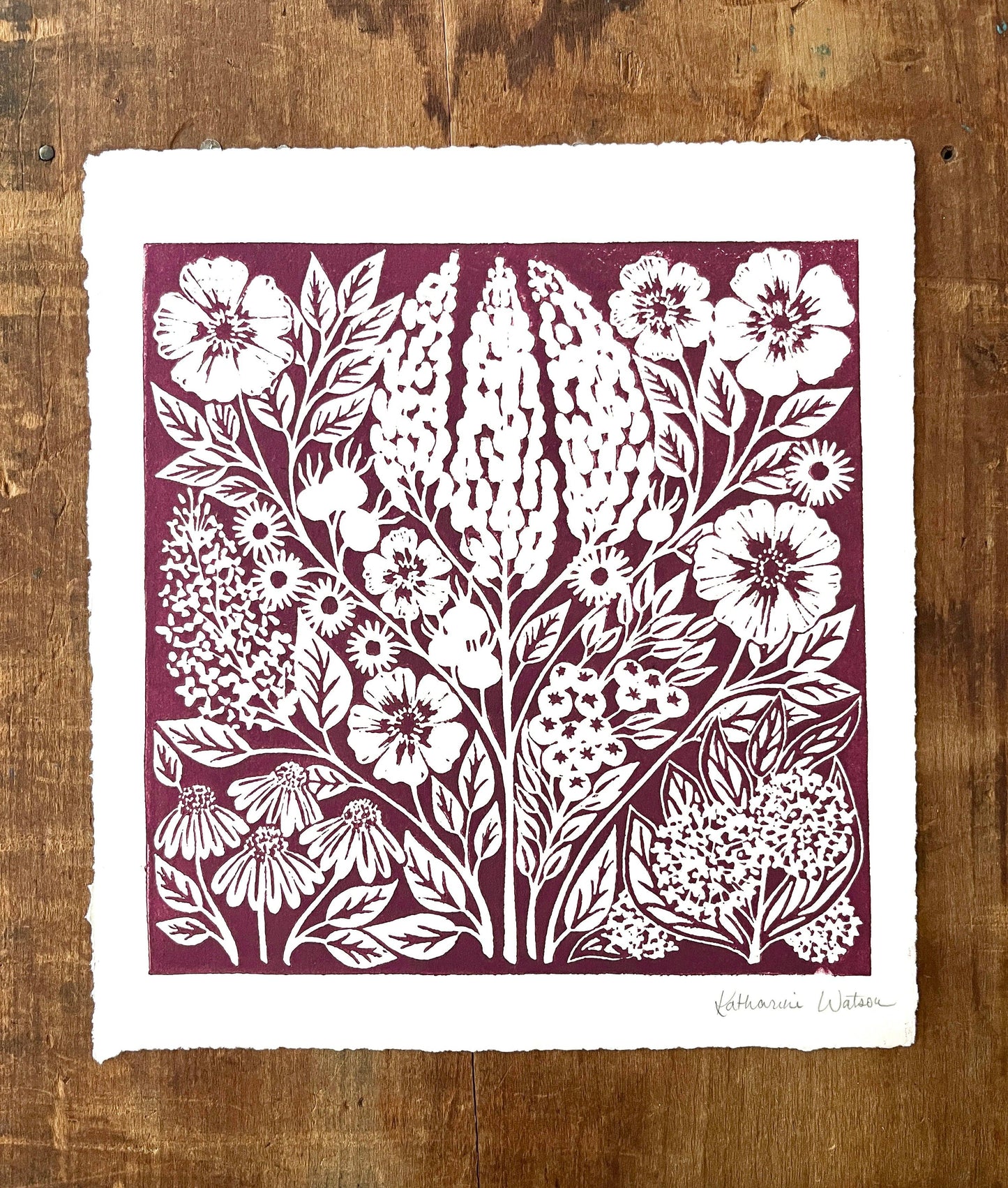 Hand Block Printed Art Print - No. 633