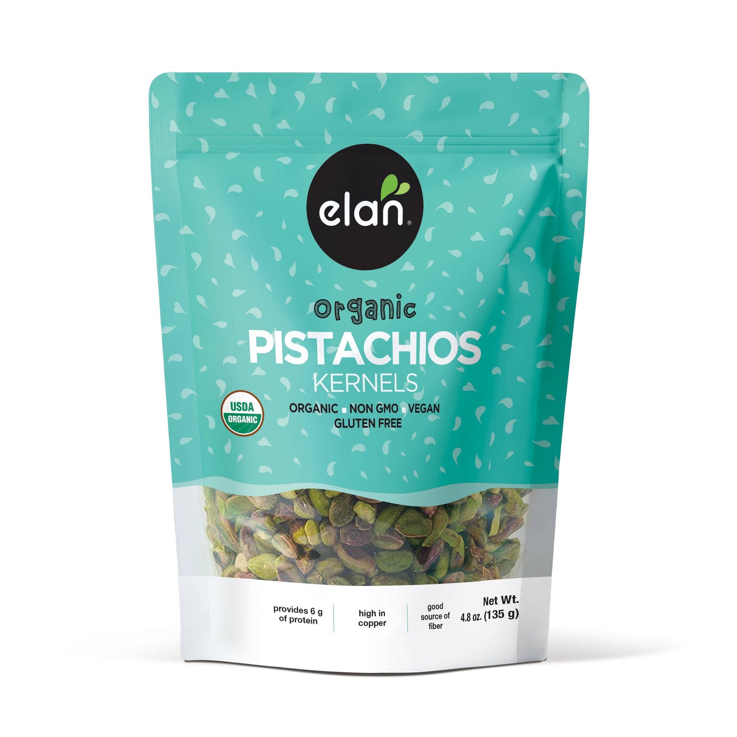Elan - Elan Organic Raw Pistachios, Nuts, Healthy Snacks (5 oz)