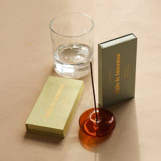Glass Vessel Incense Holder - AMBER