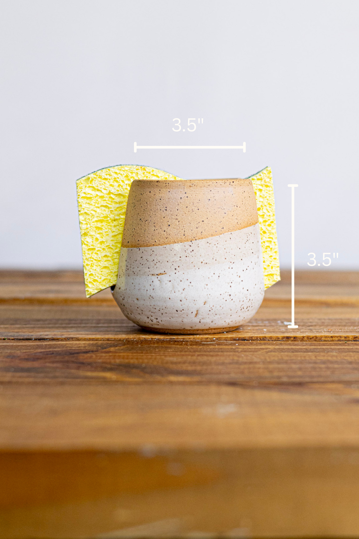 Handmade Ceramic Sponge Holder – Modern Sink Accessory