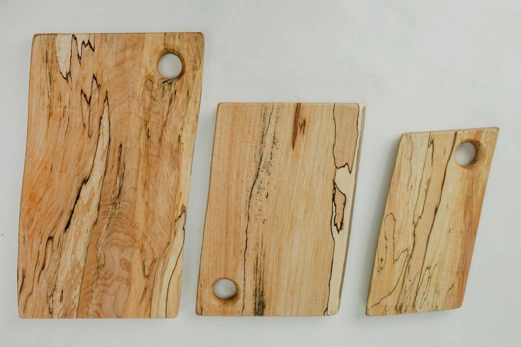 12" SPALTED MAPLE RECTANGULAR CUTTING BOARD