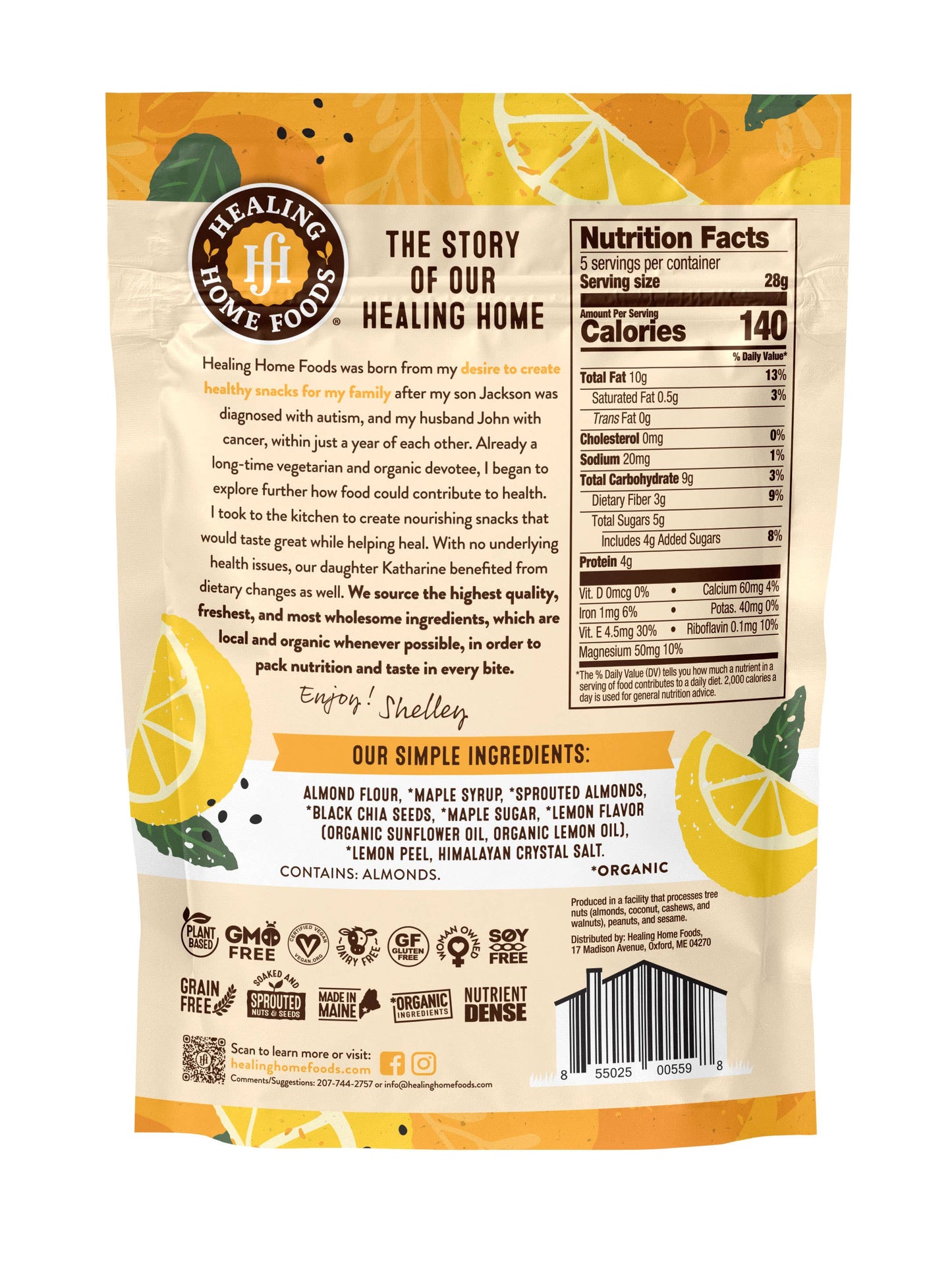 Healing Home Foods - Baked Lemon Chia Grahams