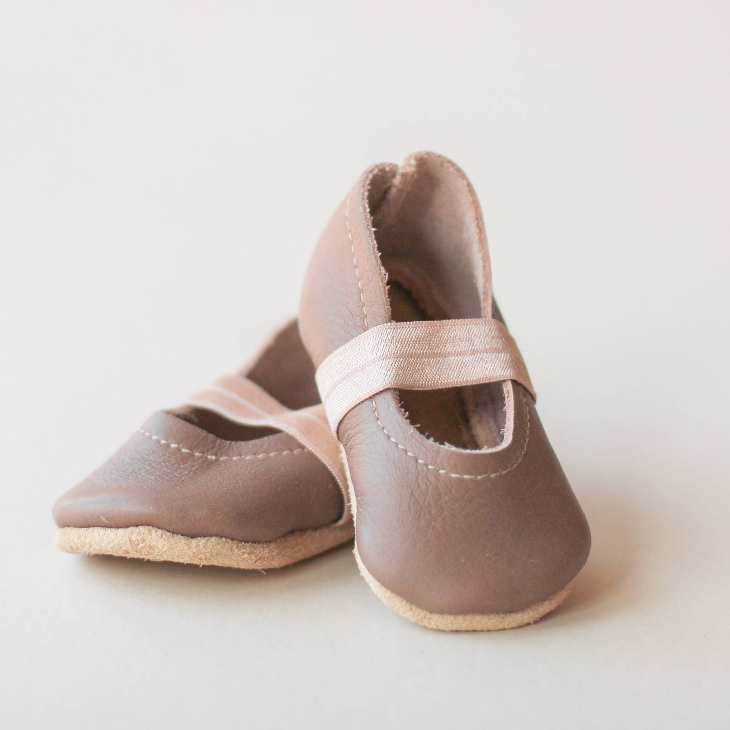 Baby Leather Mary Janes in Clay | Baby Girl Shoes