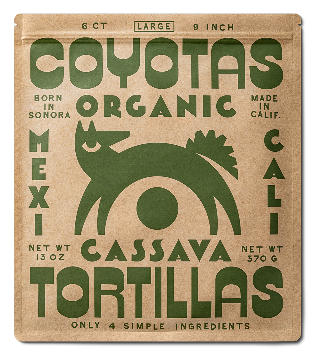 Organic Cassava Tortillas LARGE (9") COYOTAS