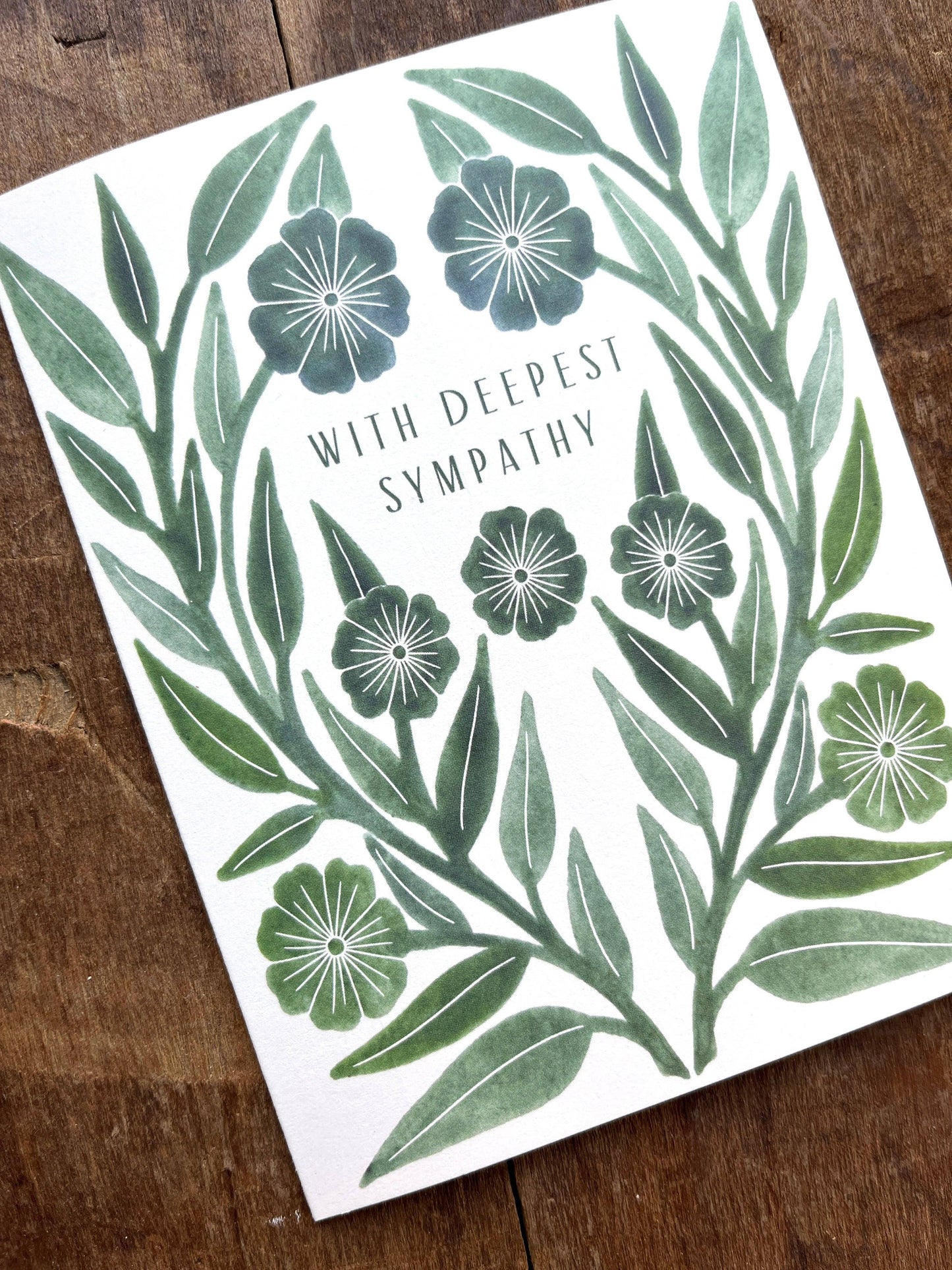 Greeting Card "With Deepest Sympathy,"