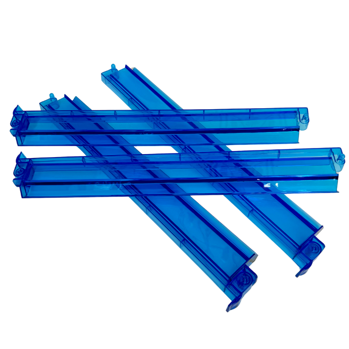 Mahjong Studios - Mahjong Rack and Pusher Set of 4 - Multi Colors Blue Purple Red Green Clear: Clear