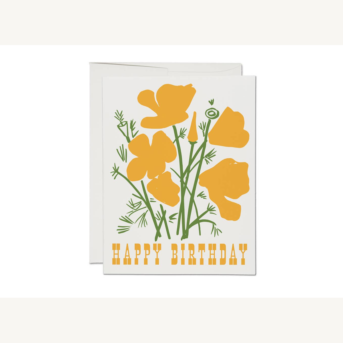 california poppy birthday greeting card_1