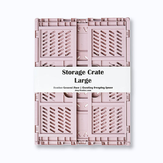 Humber - Color Storage Crate, Assorted Colors, Large: Pastel Pink