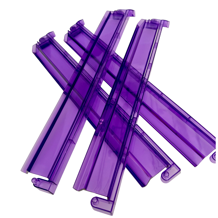 Mahjong Studios - Mahjong Rack and Pusher Set of 4 - Multi Colors Blue Purple Red Green Clear: Clear