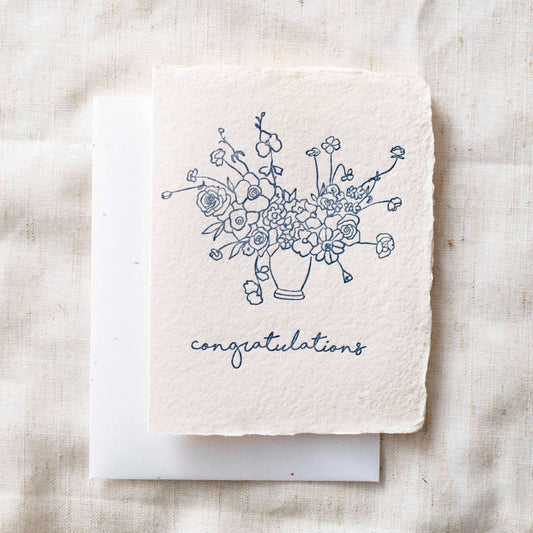 congratulations Floral Bouquet, Congrats Greeting Card