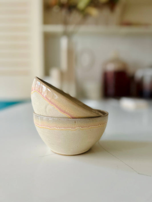 Medium Sloped Ceramic Bowls-Handmade ceramic cereal bowls