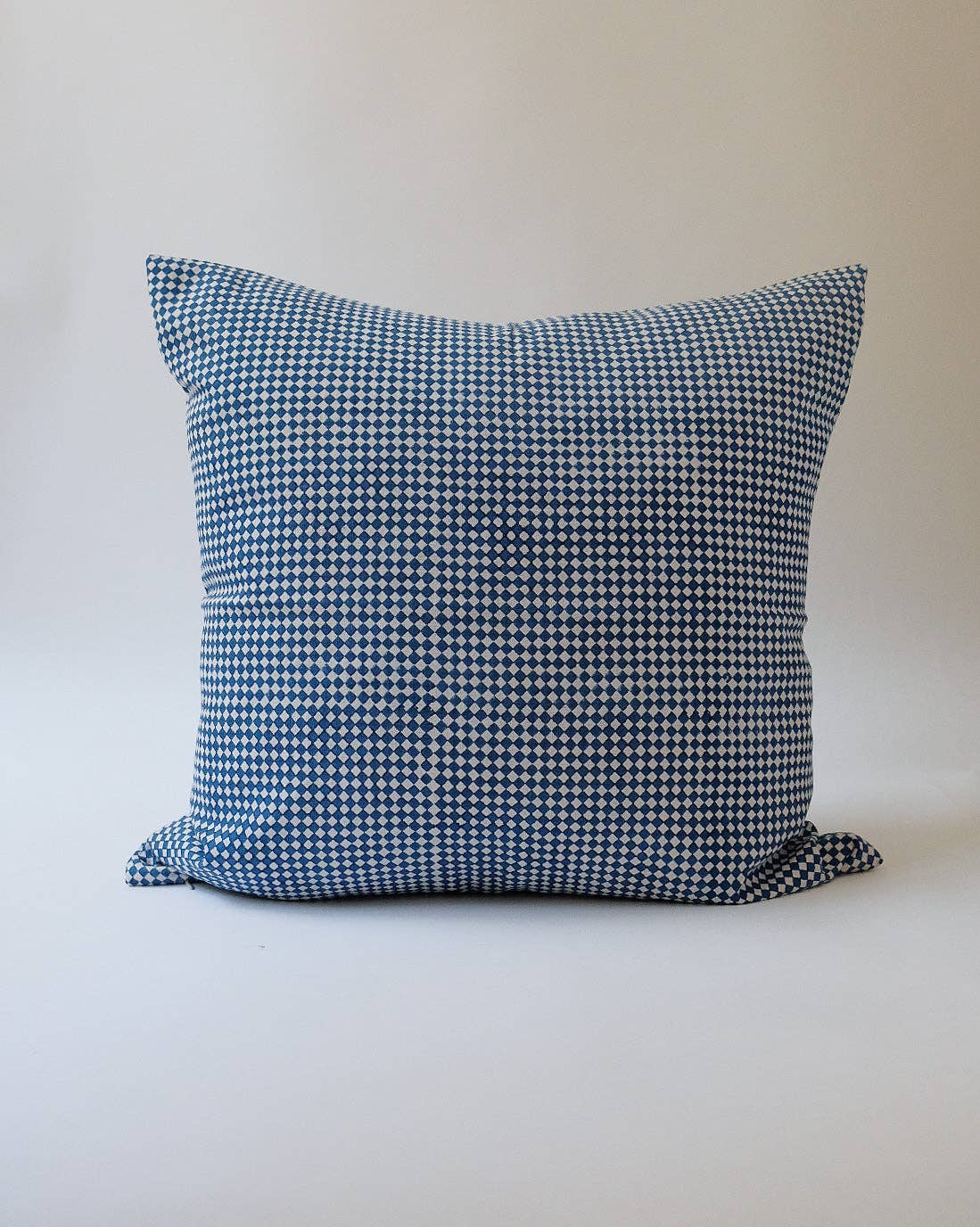 Soil to Studio - Rekha - Hand Block-printed Linen Pillowcase (Indigo): 14x20