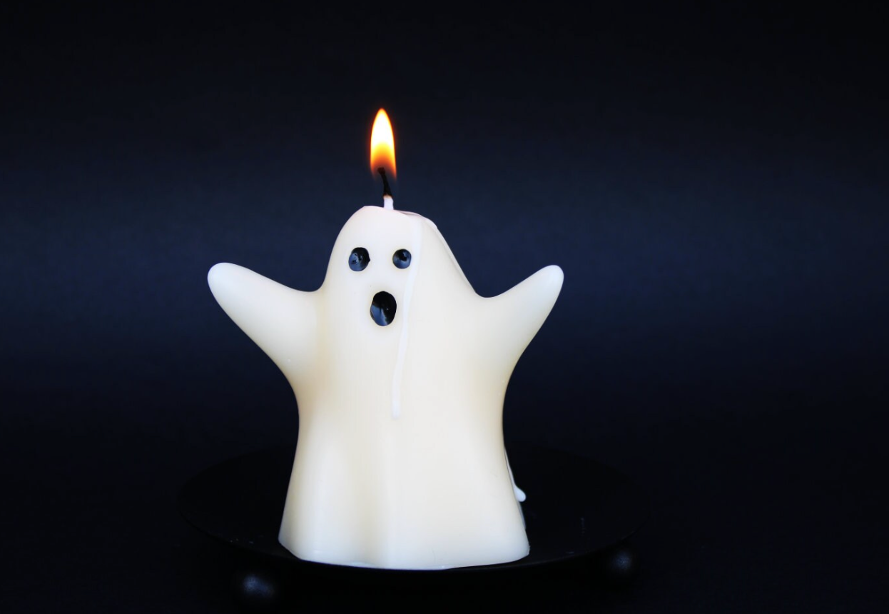 Val Viola Candles & Gifts - Ghost Shaped Soy Wax Pillar Candle | Halloween: 2 / Unscented