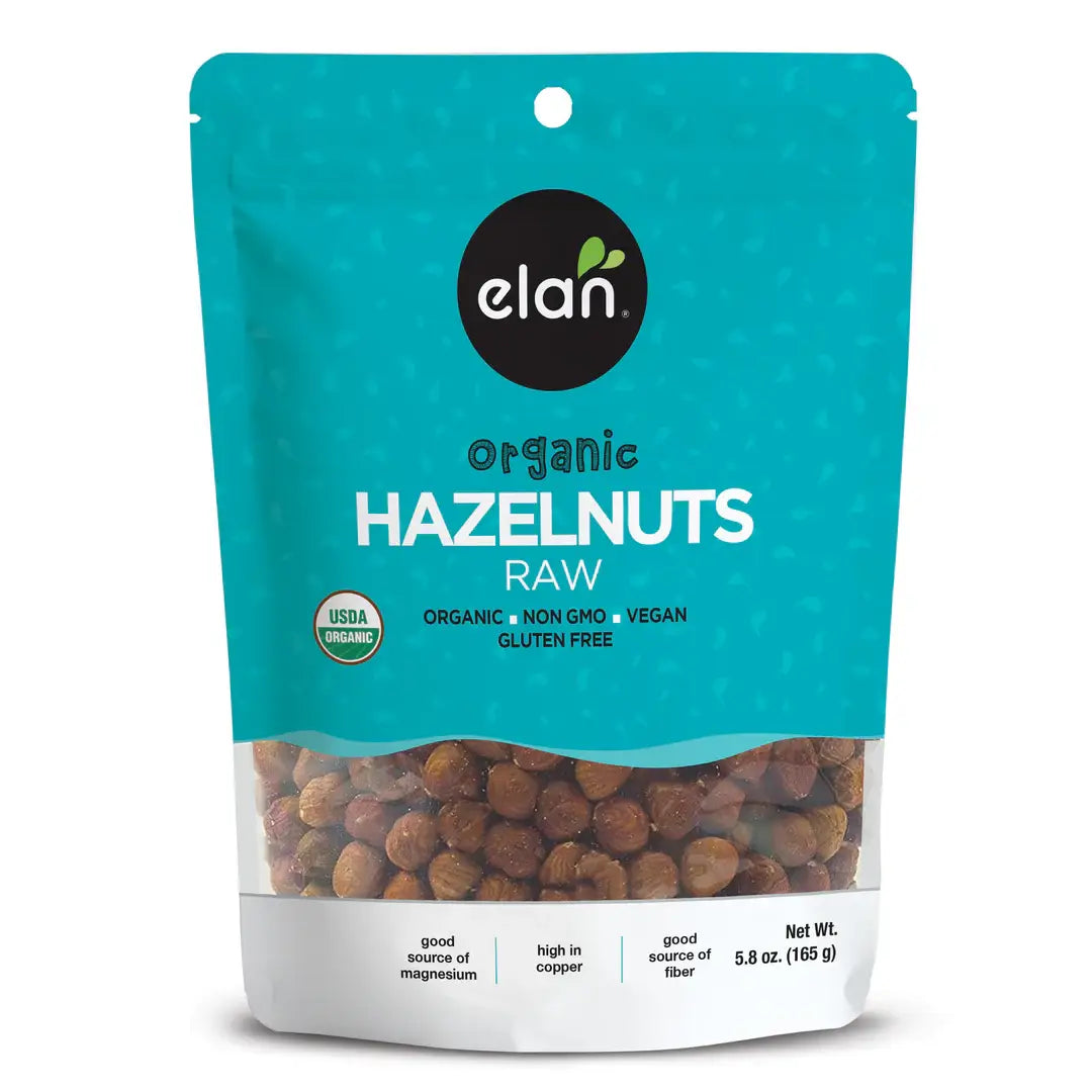 Elan - Elan Organic Raw Hazelnuts, Nuts, Snacks, Gluten Free (6 oz)