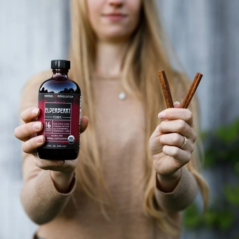 Elderberry Tonic - Raw ACV w/Mother, Digestive Support (8 fl oz)