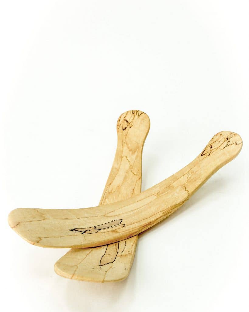 Spalted Maple Wooden Salad Servers (11.5" pair) - Petermans Boards and Bowls