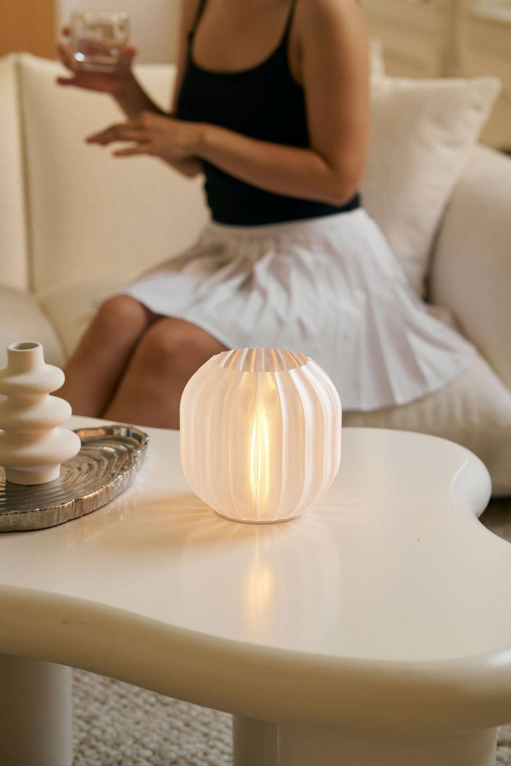 Humber - Mini Lantern Portable Lamp, Wireless and Rechargeable: Warm White