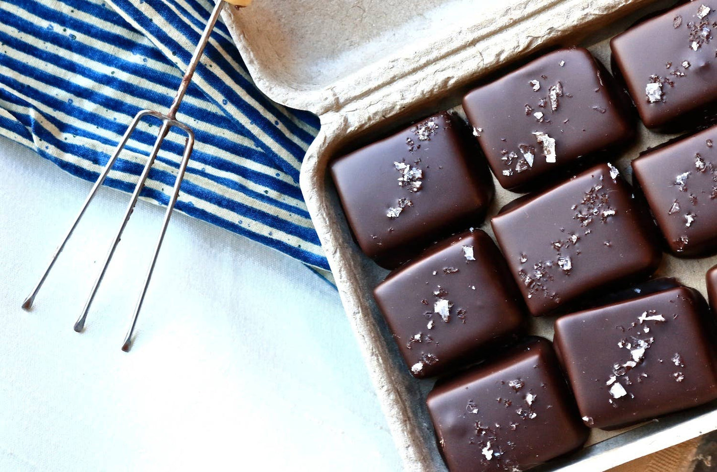Caramels - Dark Chocolate covered, salted (9 Piece)