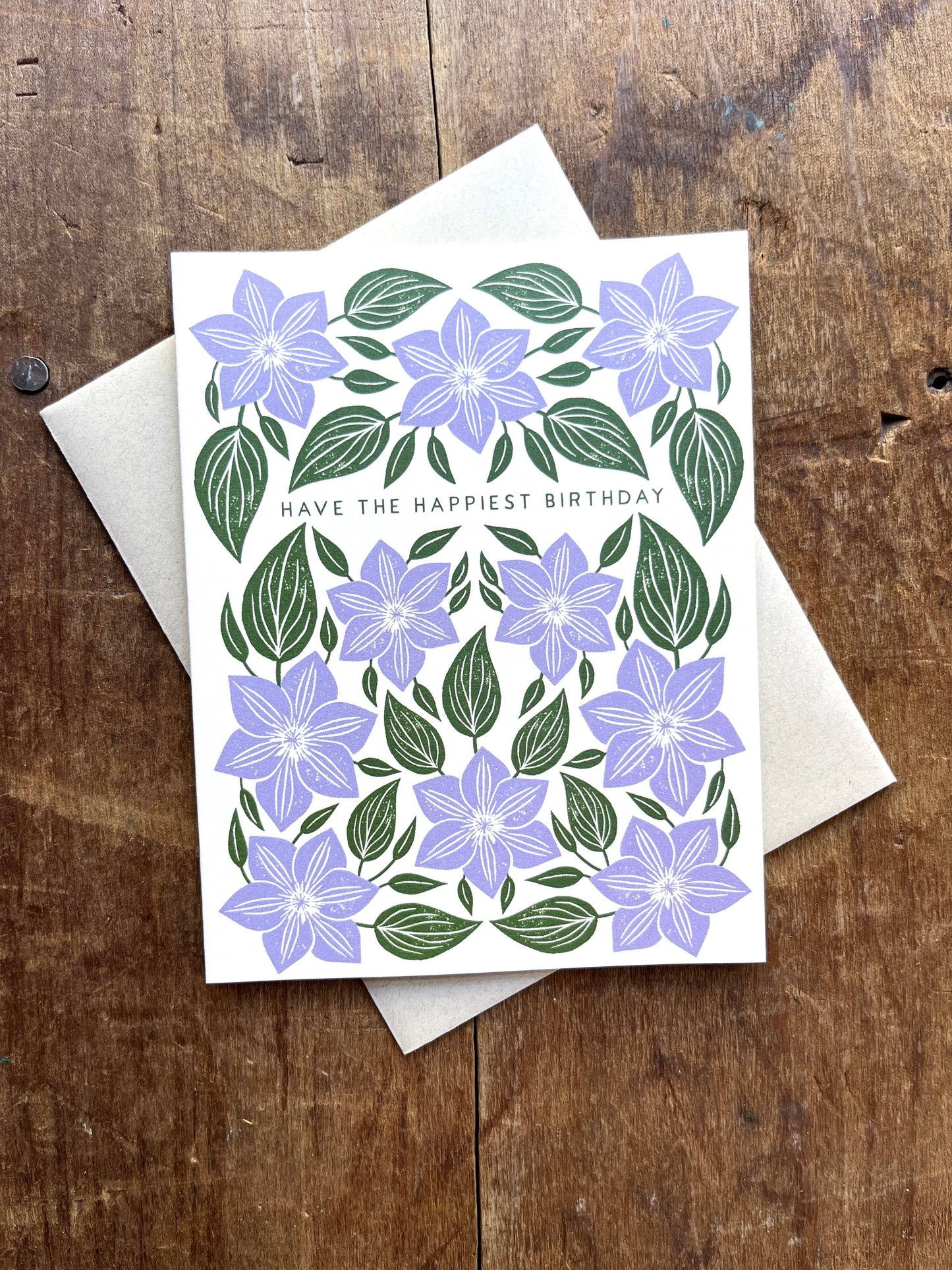 "Have the Happiest Birthday" Greeting Card: Single Card