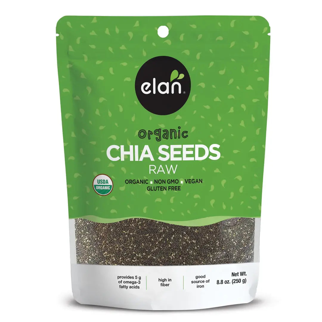 Elan - Elan Organic Chia Seeds, Healthy Snacks, Vegan, Food (9 oz)