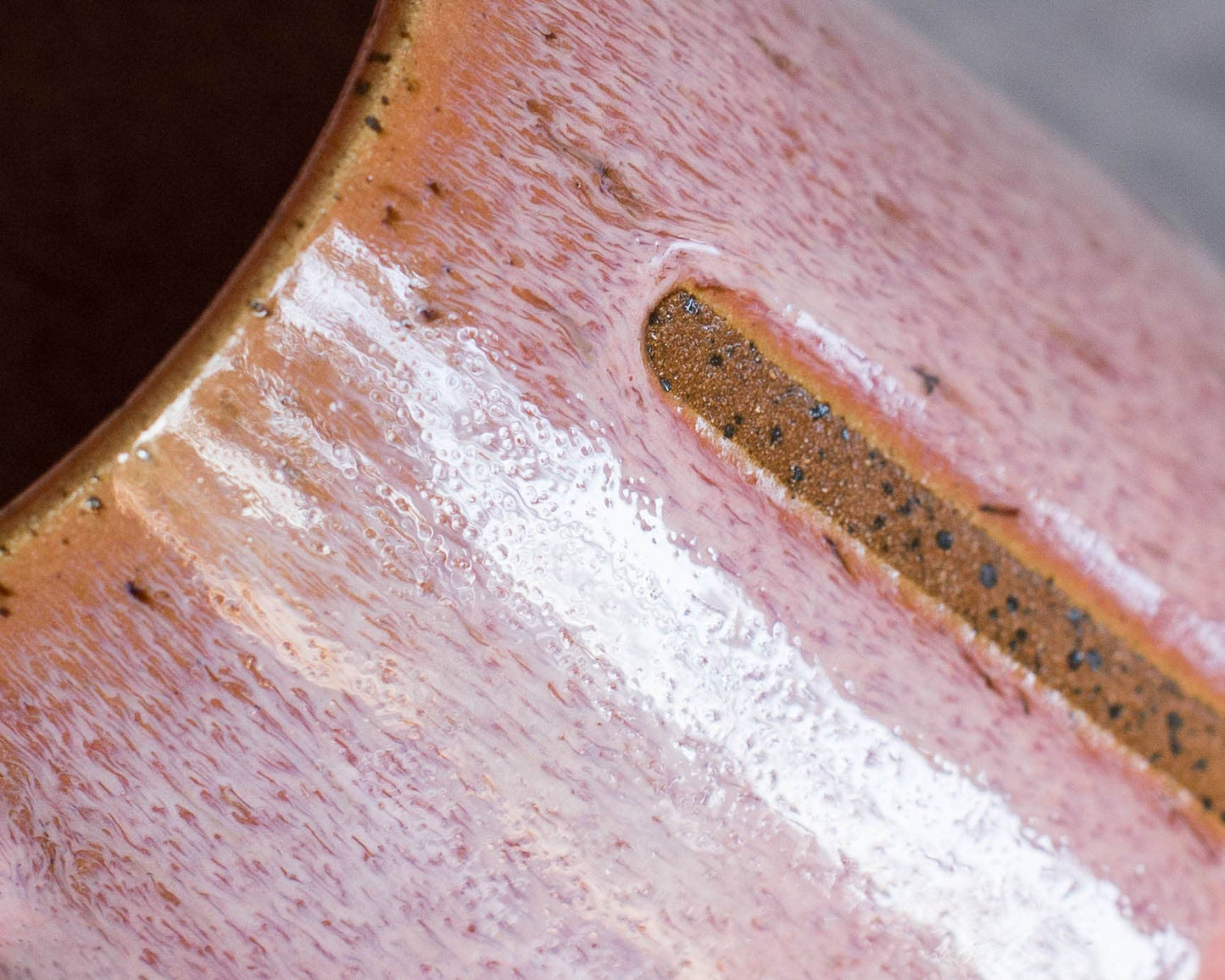 Handmade Ceramic Mug in Glossy Pink