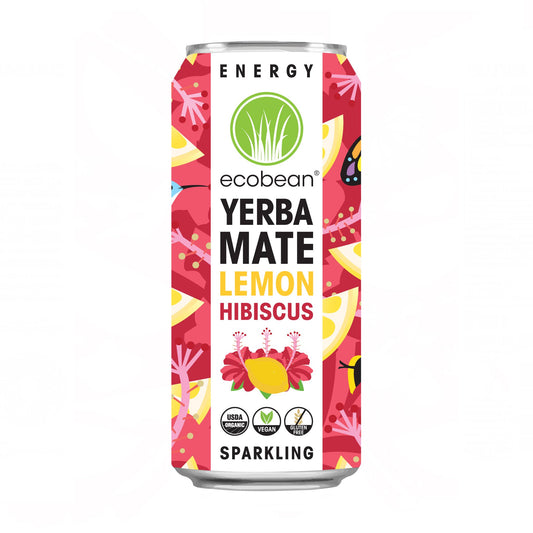 Lemon Hibiscus Yerba Mate, Organic (16 oz) - Ecobean