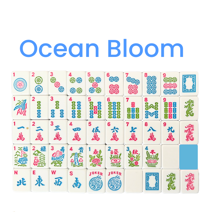 Mahjong Studios - Mahjong Studios – American Mahjong Tile Set Ocean Bloom: Ocean Bloom