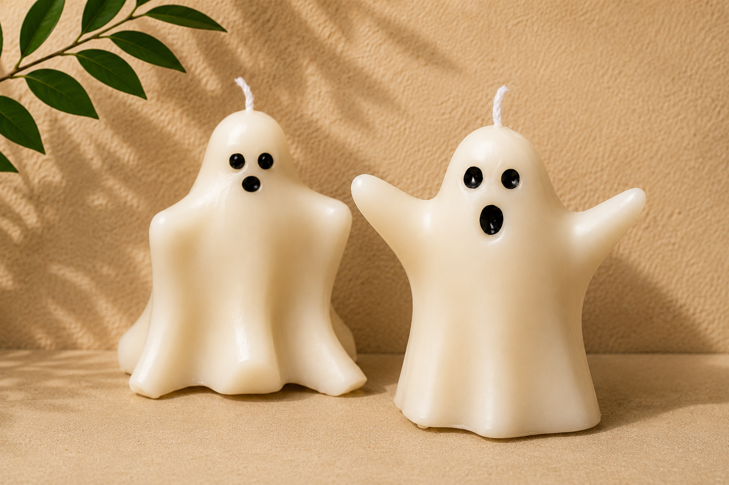 Val Viola Candles & Gifts - Ghost Shaped Soy Wax Pillar Candle | Halloween: 2 / Unscented