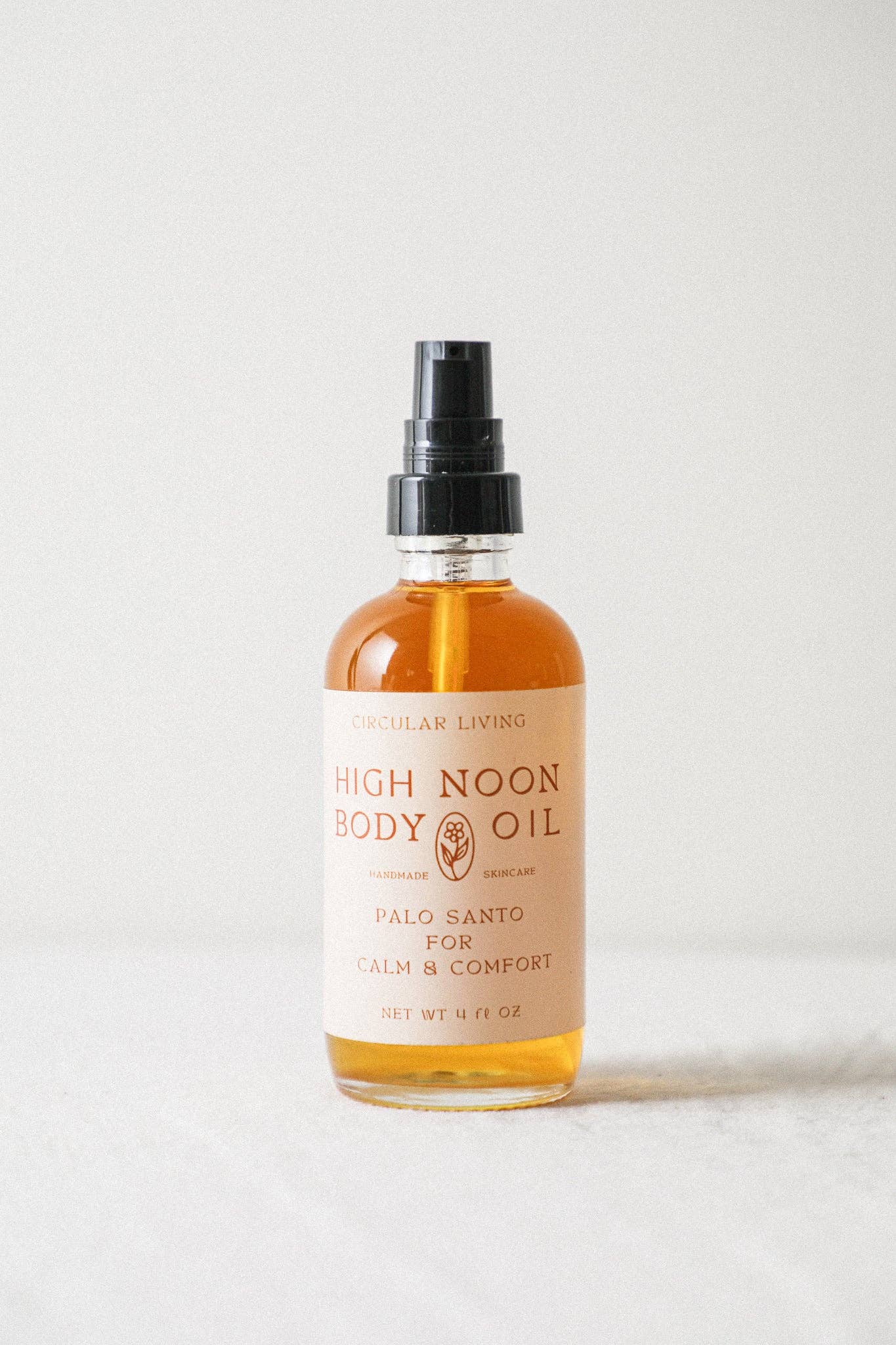 High Noon Body Oil, Palo Santo: Pump Top (Reusable) 4 fl oz