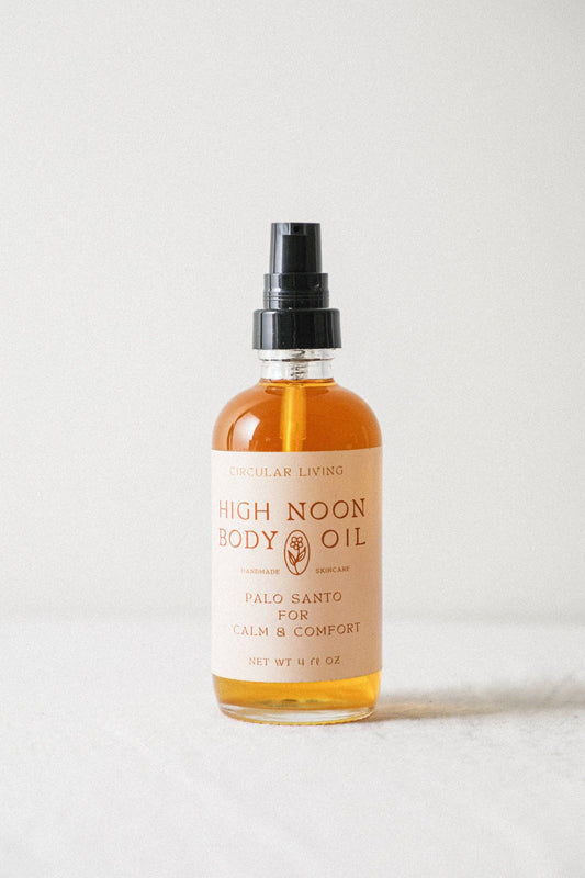 High Noon Body Oil, Palo Santo: Pump Top (Reusable) 4 fl oz