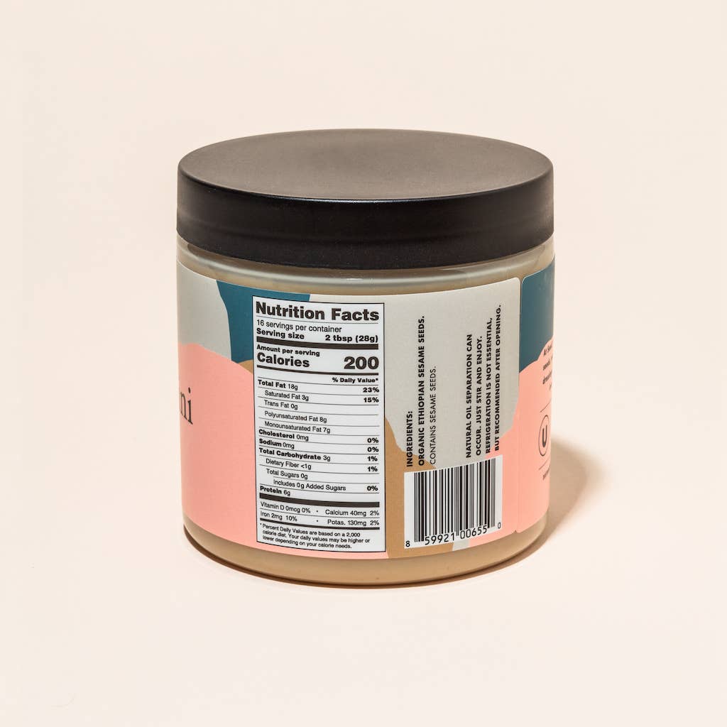 Seed + Mill - Organic Tahini Jar, 16oz - Kosher Sesame Butter