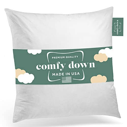 ComfyDown - ComfyDown Decorative Throw Pillow Insert, Down - Square: 26X26