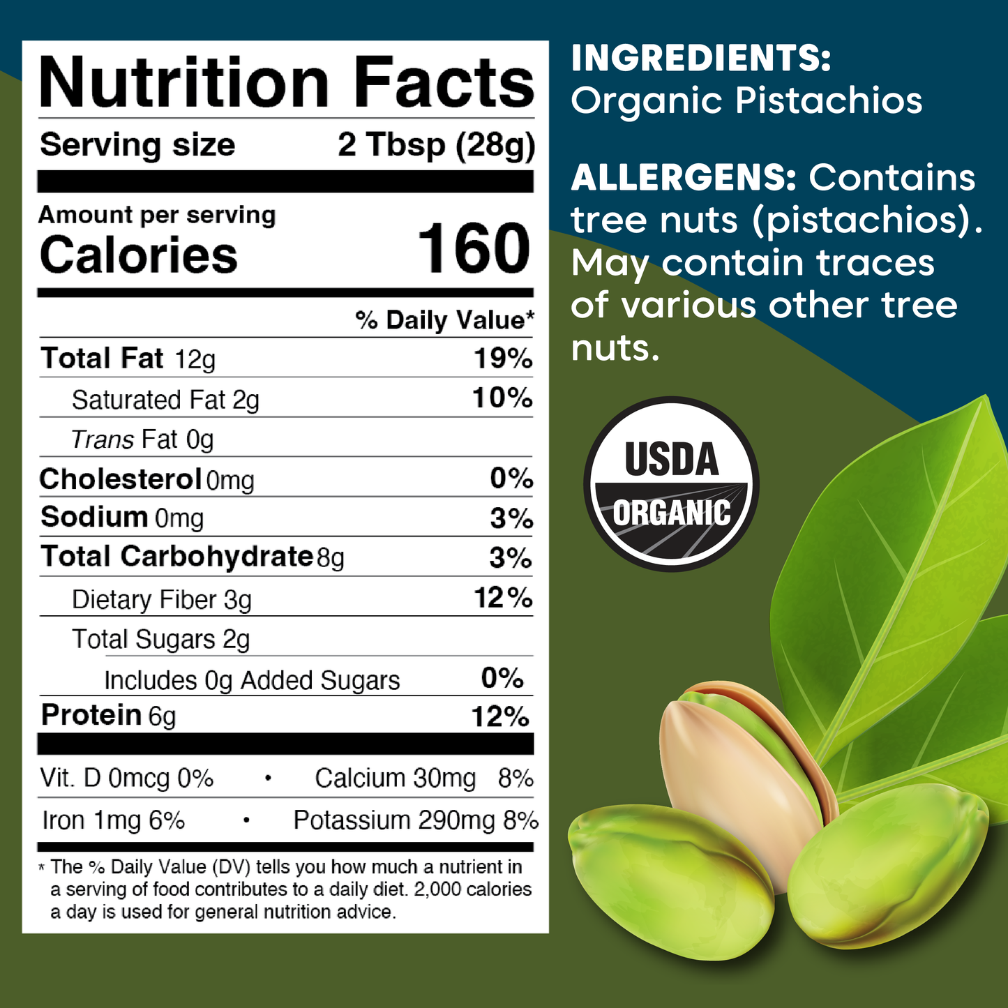 Pistachio Butter, Raw - Organic (8 oz)