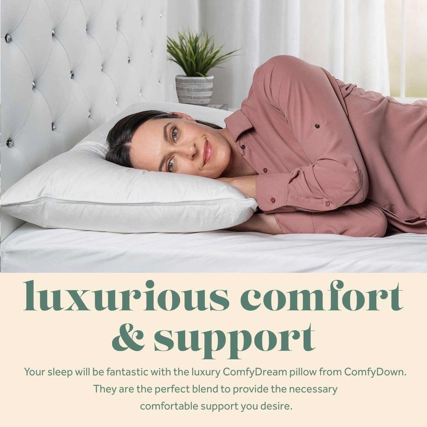 ComfyDown - ComfyDream Bed Pillow 50/50 Down Feather Blend: King