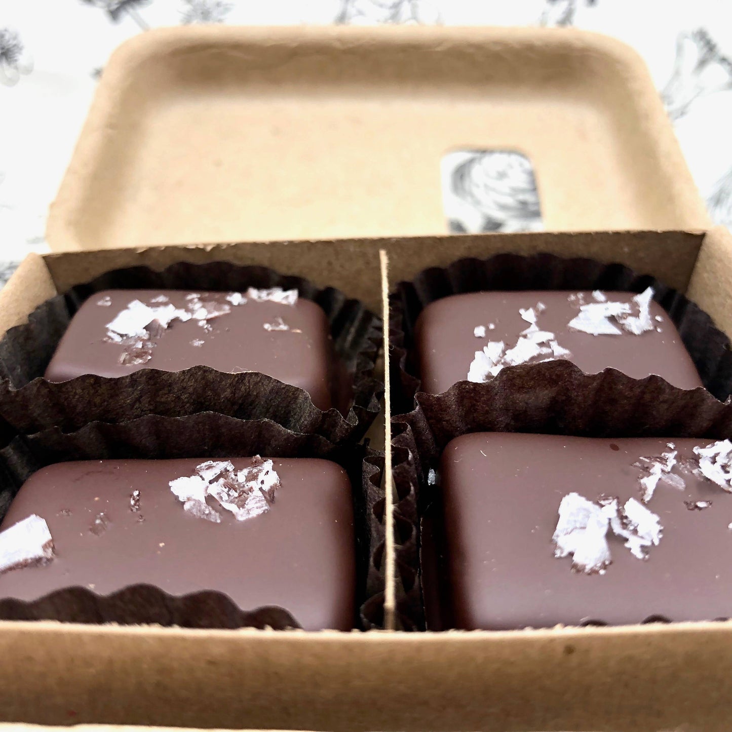 Caramels - 70% Dark Chocolate Covered, Salted (4 pieces)