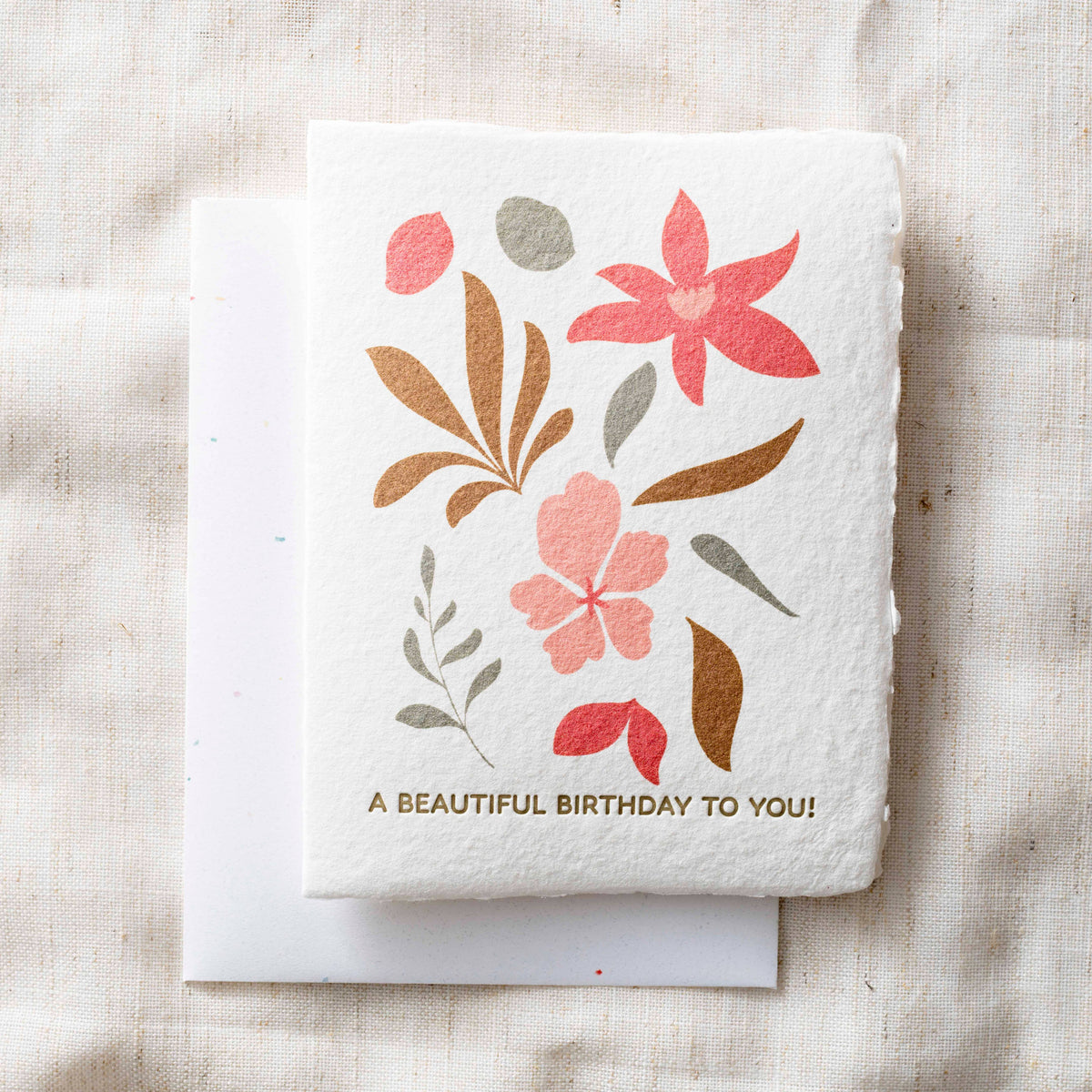 Paper Baristas - Beautiful Birthday | Eco-Friendly Fair Trade Greeting Card: Folded A2 Greeting Card. Blank Inside.